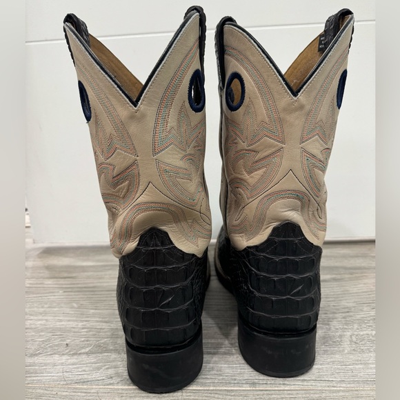 Men’s Double H Caiman Chocolate Boots - Picture 4 of 10